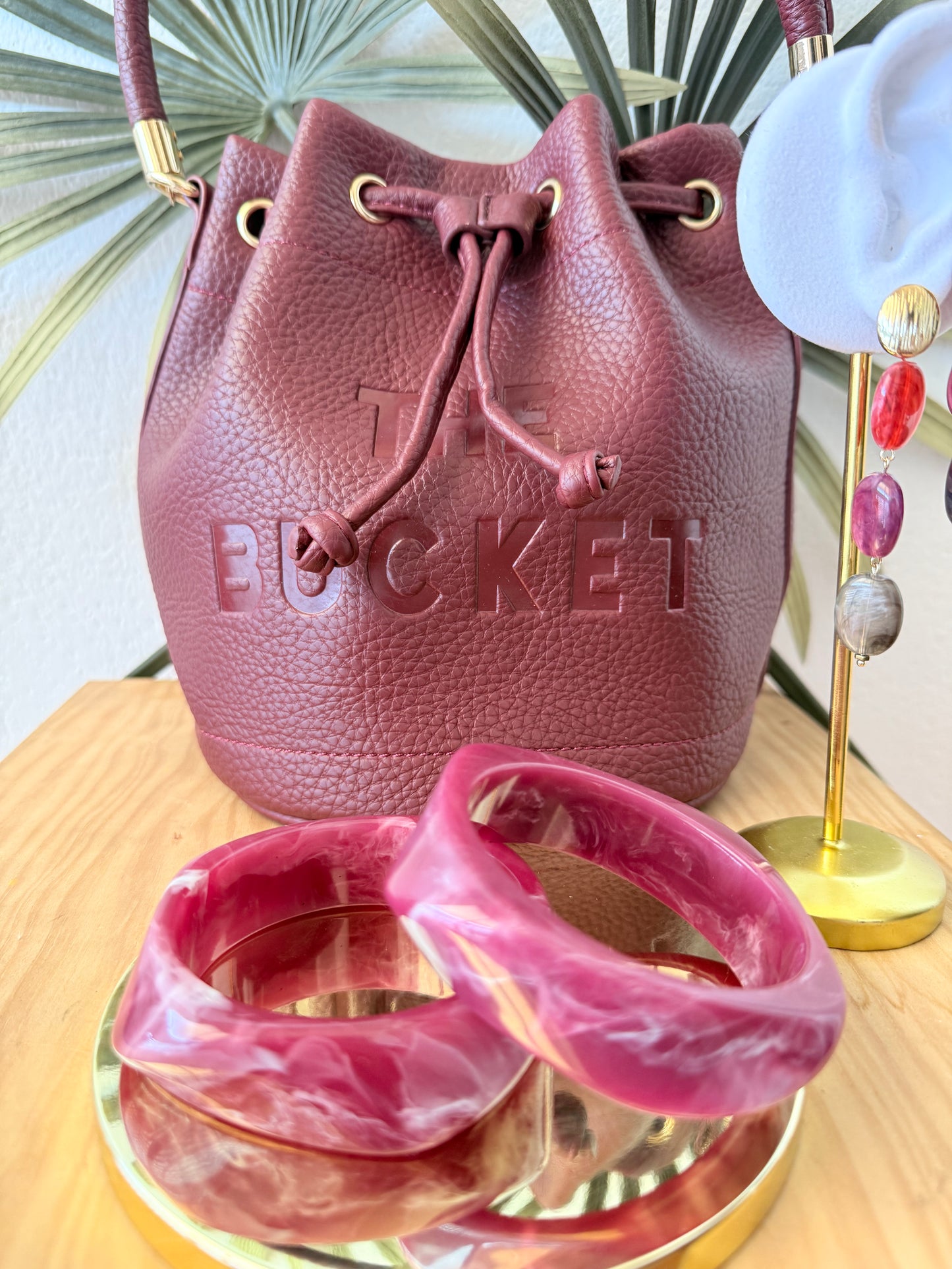 Pendientes Bolitas malva