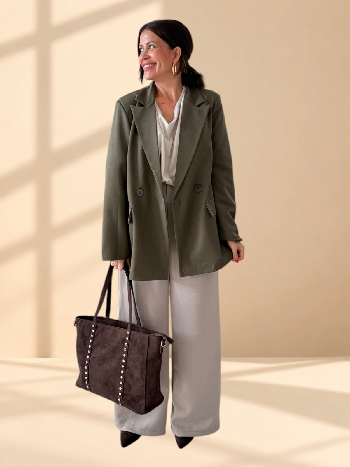 BLAZER OVERSIZE VERDE OLIVA