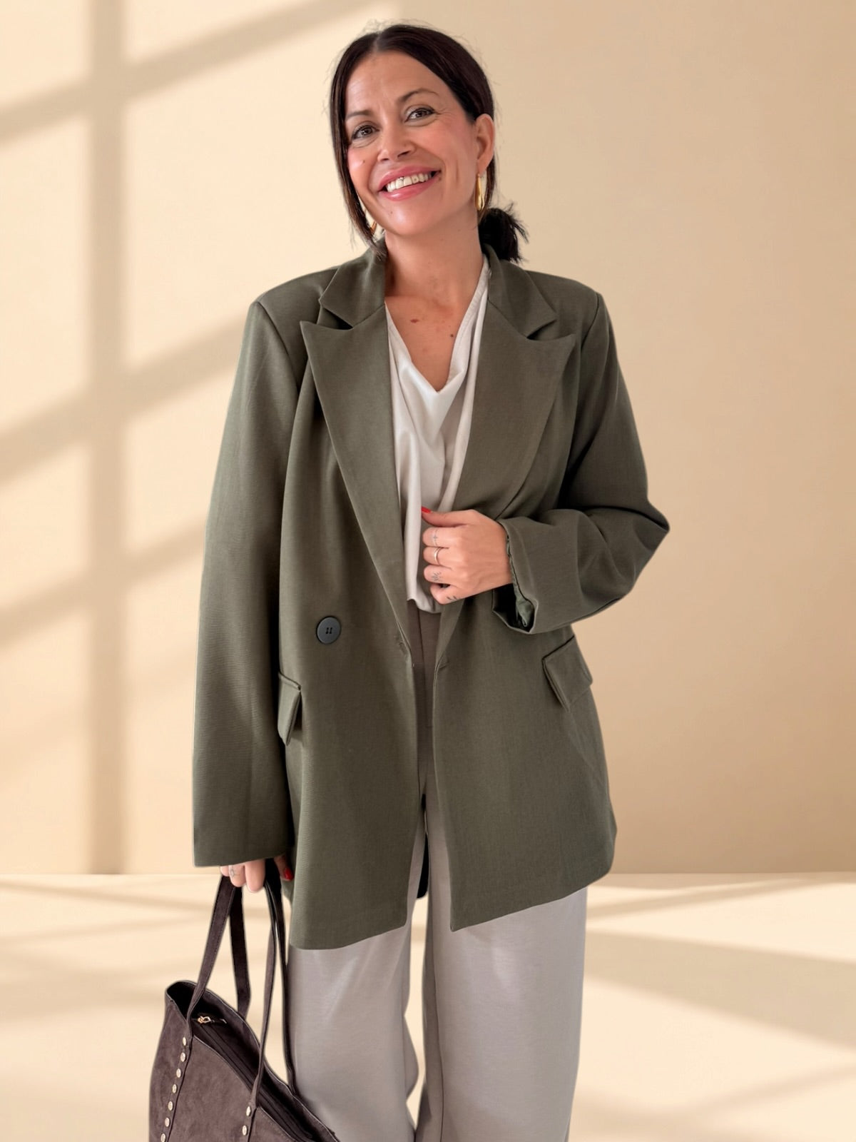 BLAZER OVERSIZE VERDE OLIVA