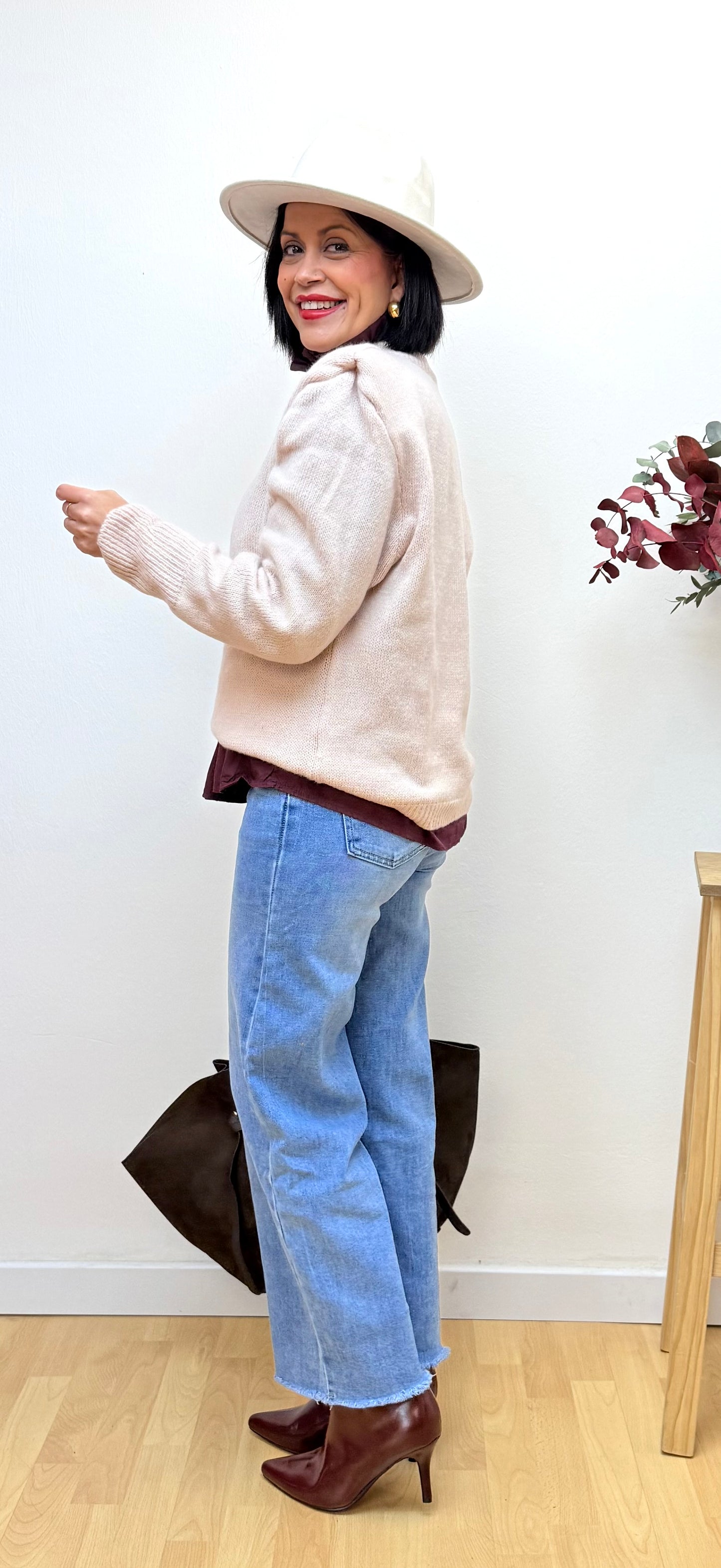 Jersey Hombreras Rosita Empolvado