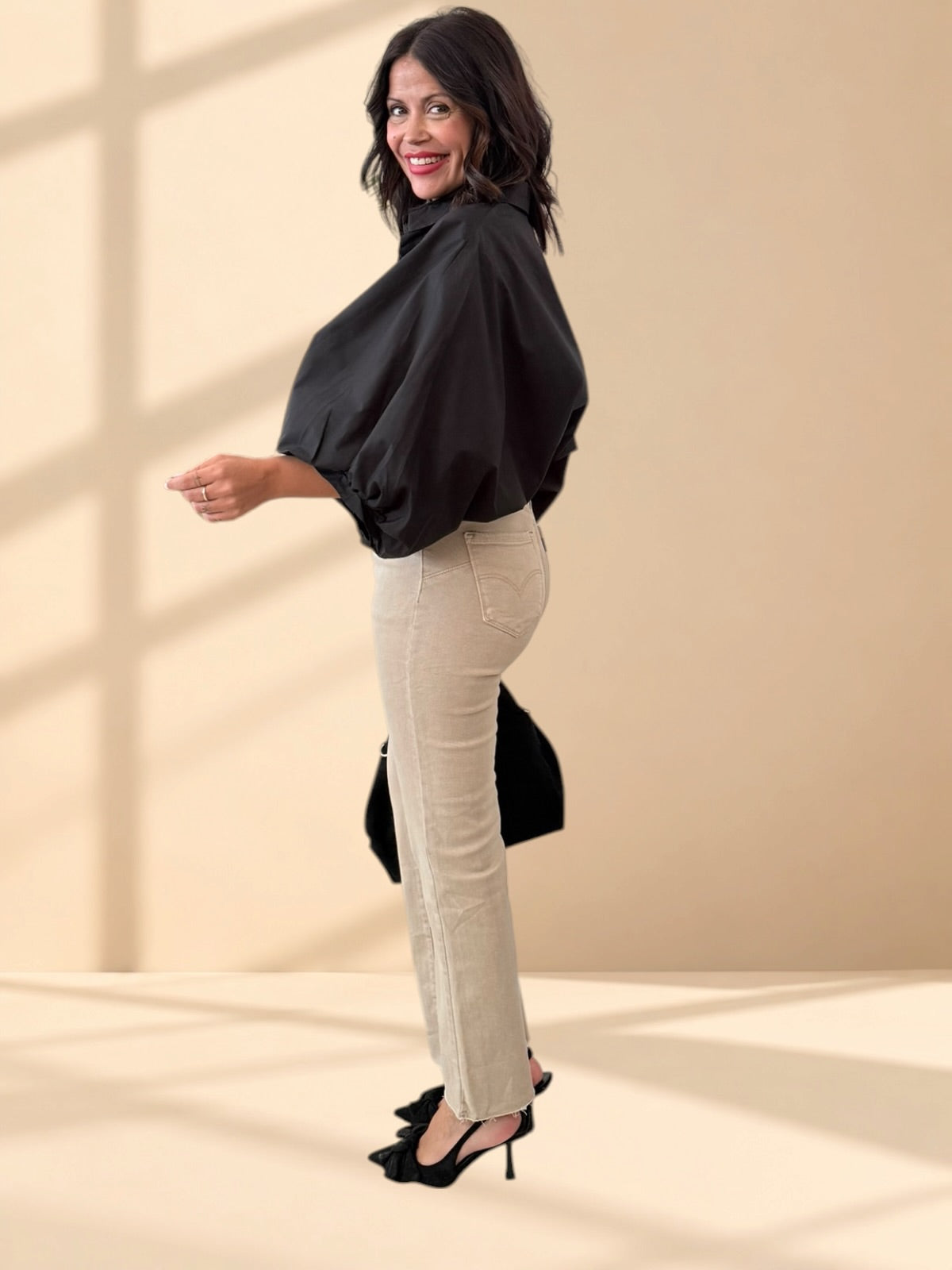 Jeans faja levis beige