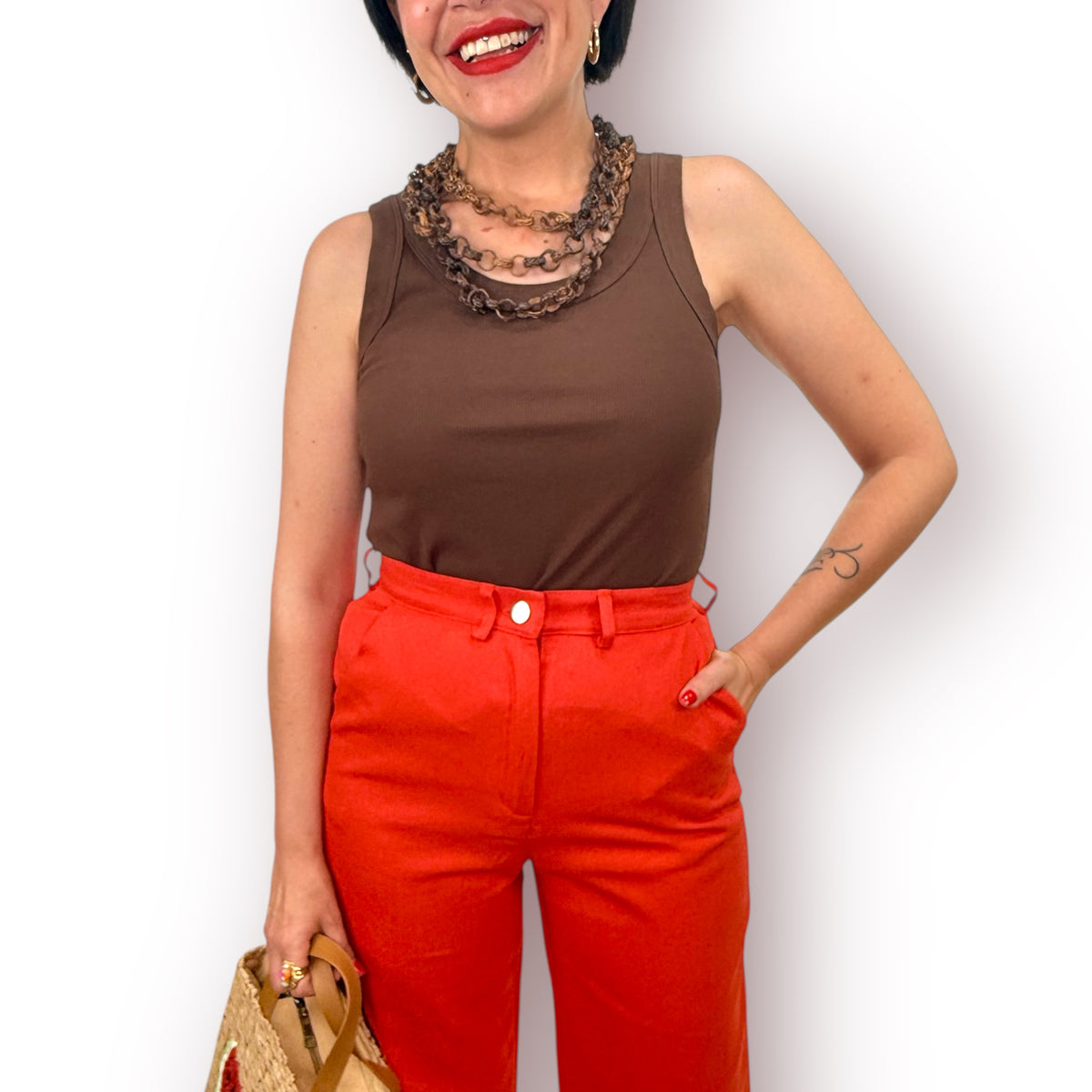 Pantalón volantes coral - AC