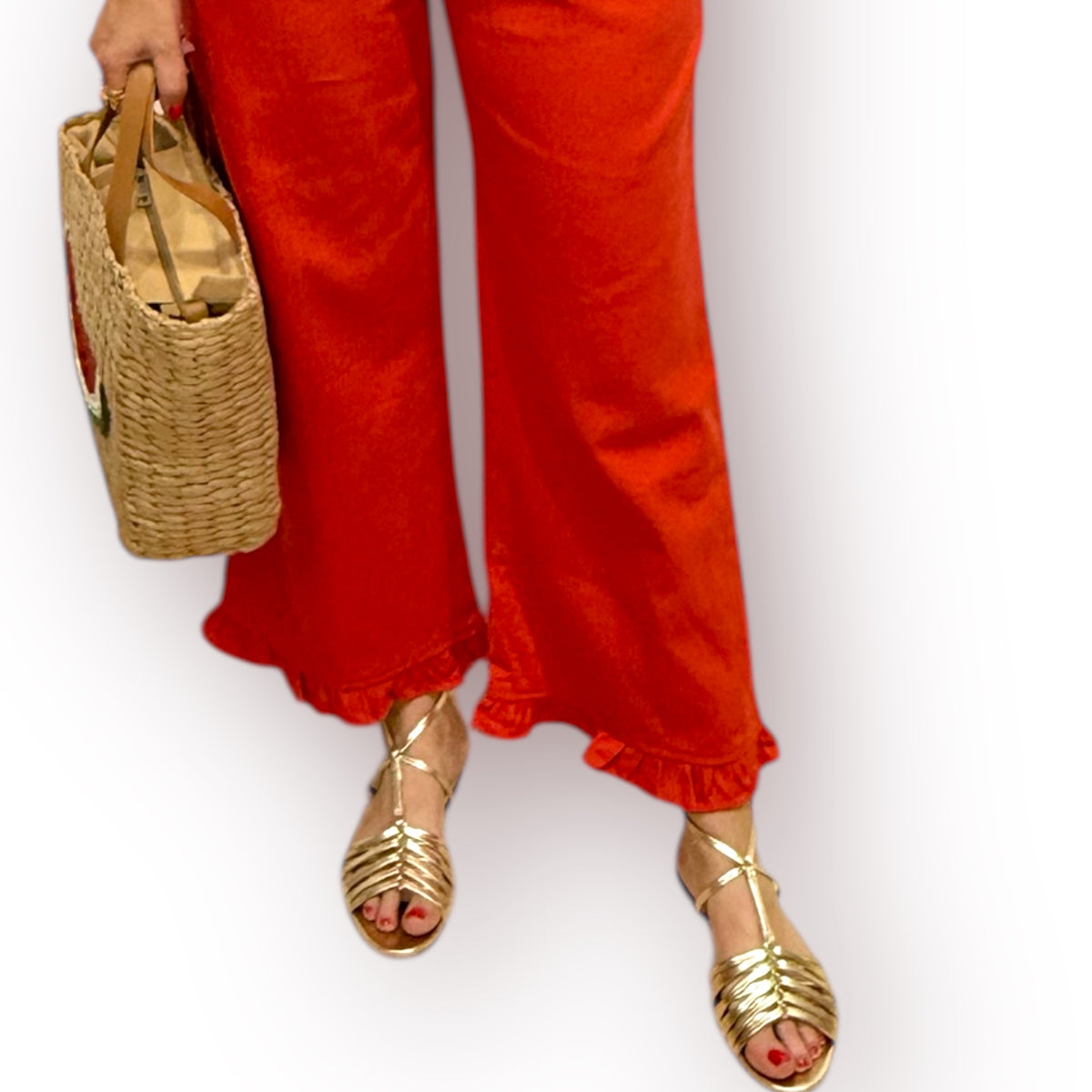 Pantalón volantes coral - AC