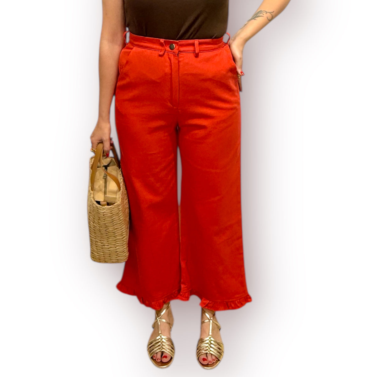 Pantalón volantes coral - AC