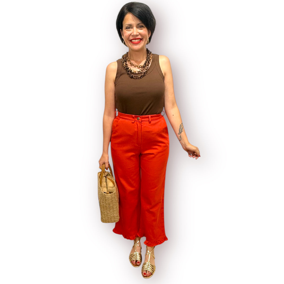Pantalón volantes coral - AC