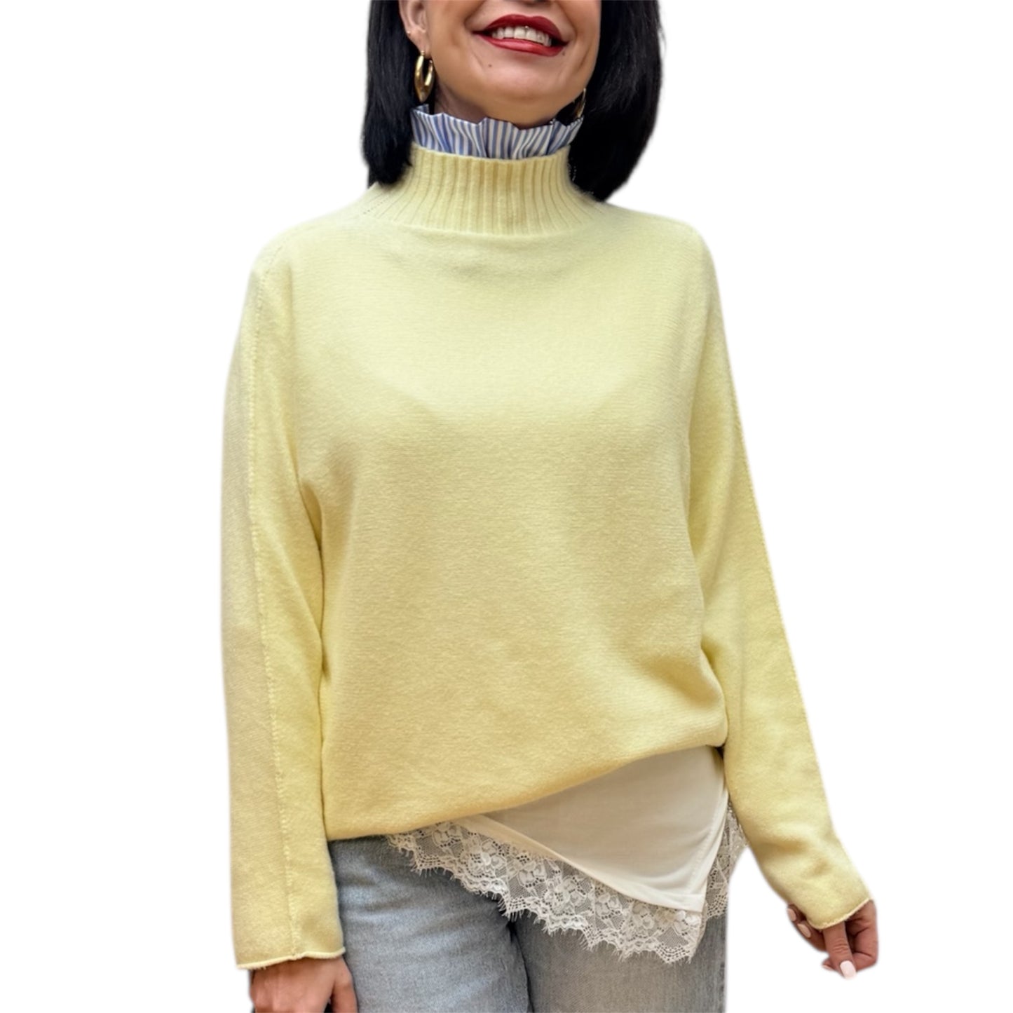 Cuello rayas azul Martina