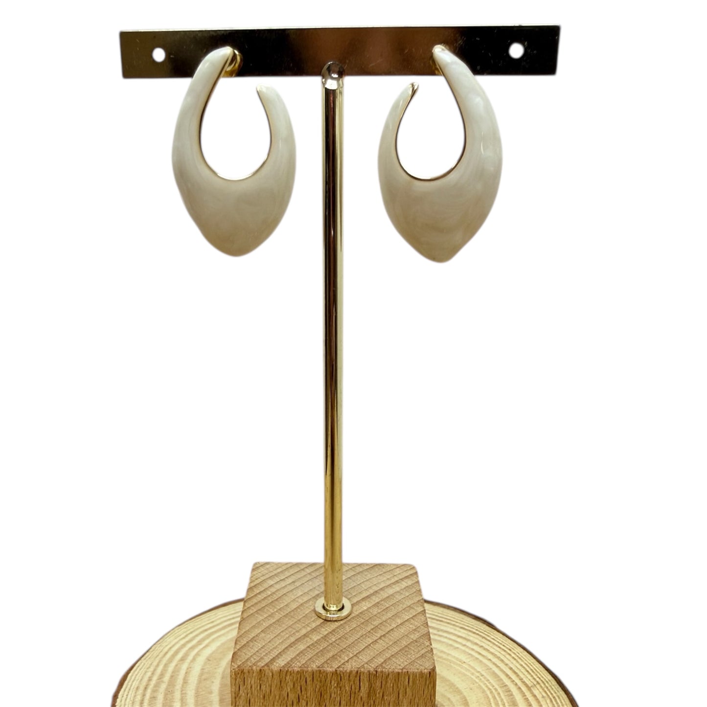 Pendientes Estela blanco perlado