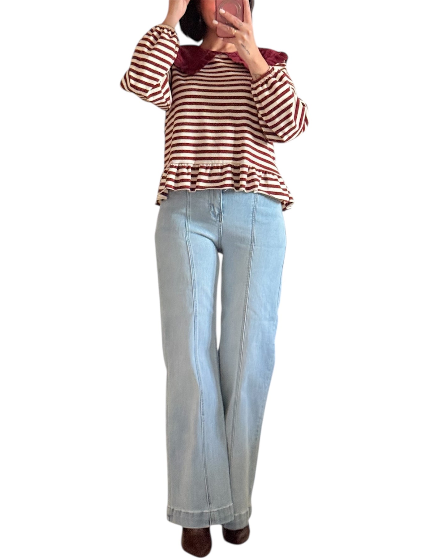 Jersey cuello burdeos Carmela