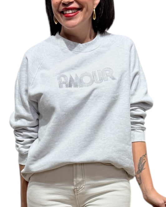 Sudadera AMOR gris