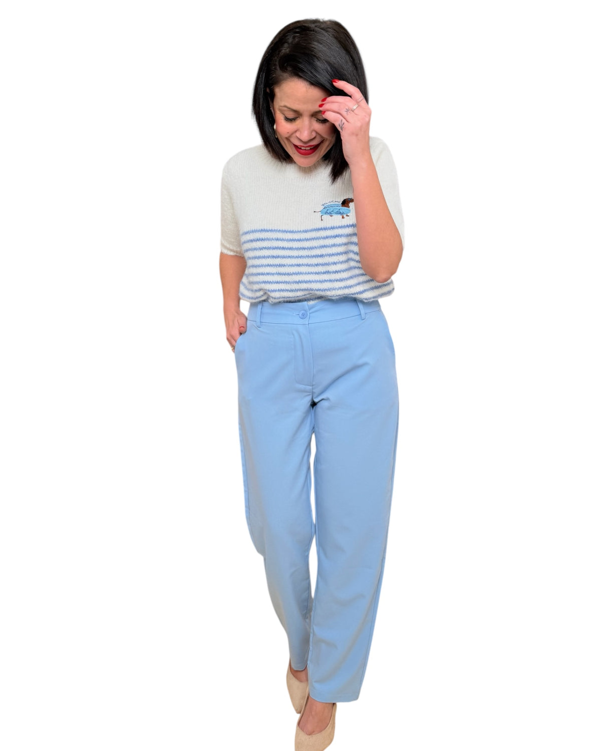 Pantalón vestido azul bebé Amelia - AC