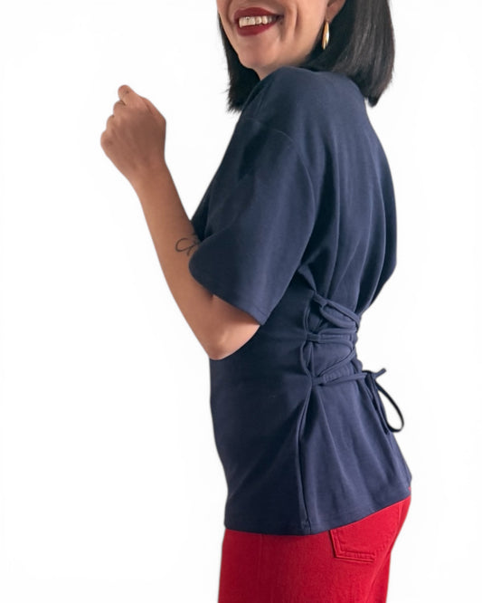 Camiseta Lady azul marino