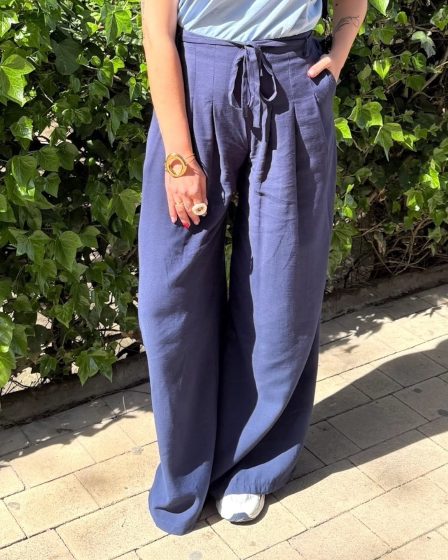 Pantalón fluido azul marino - AC