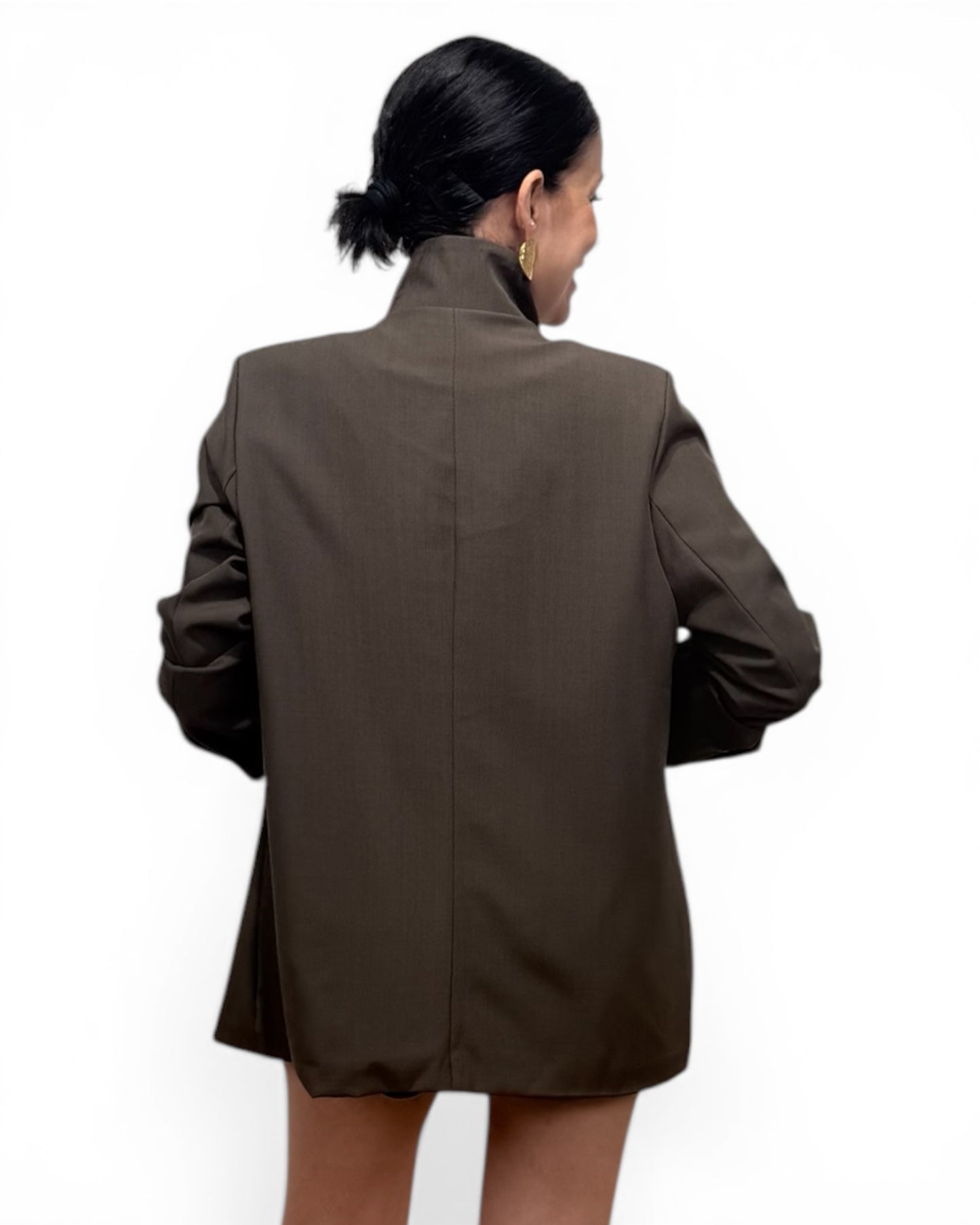 Blazer cruzada chocolate - AC