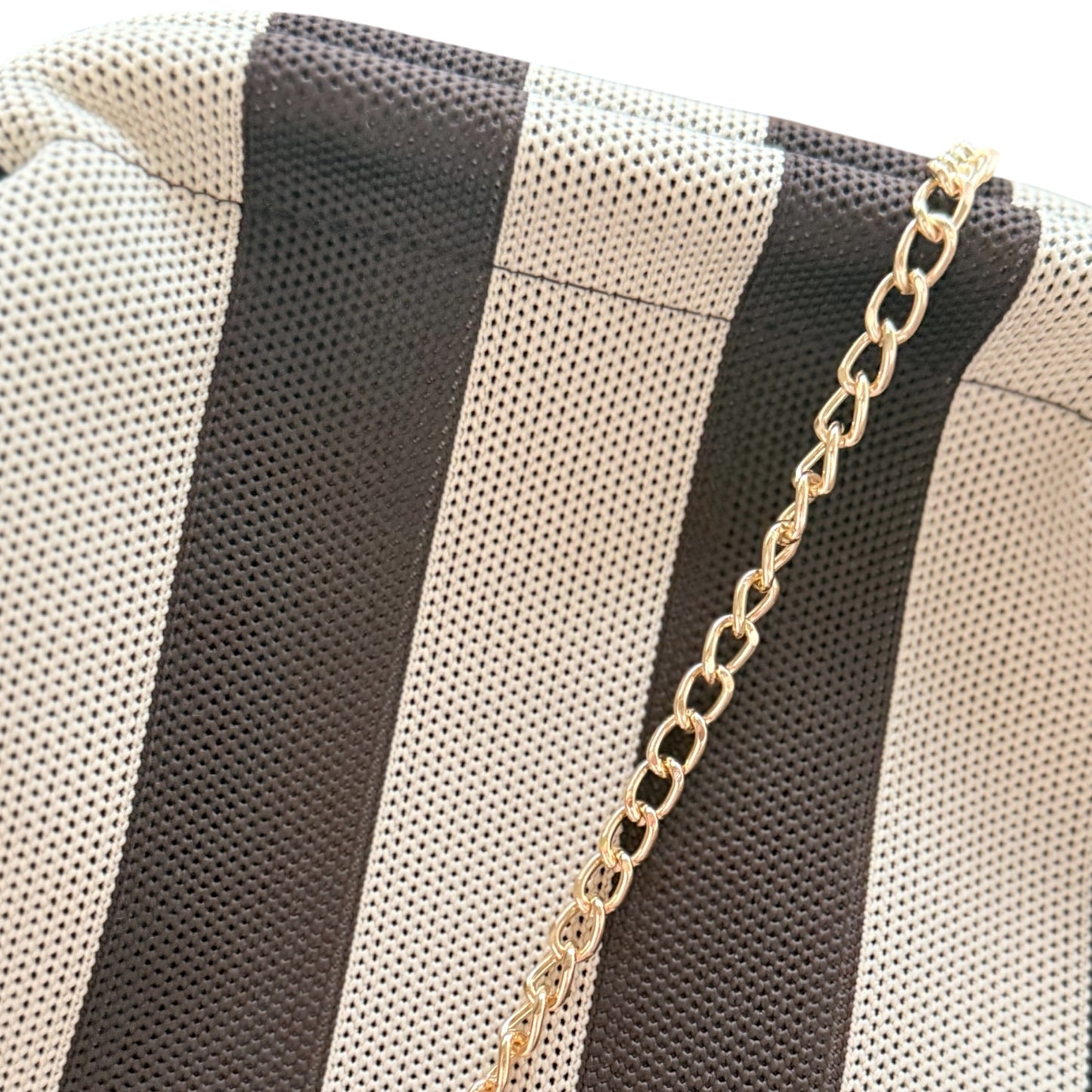 Bolso rayas crema y chocolate - AC