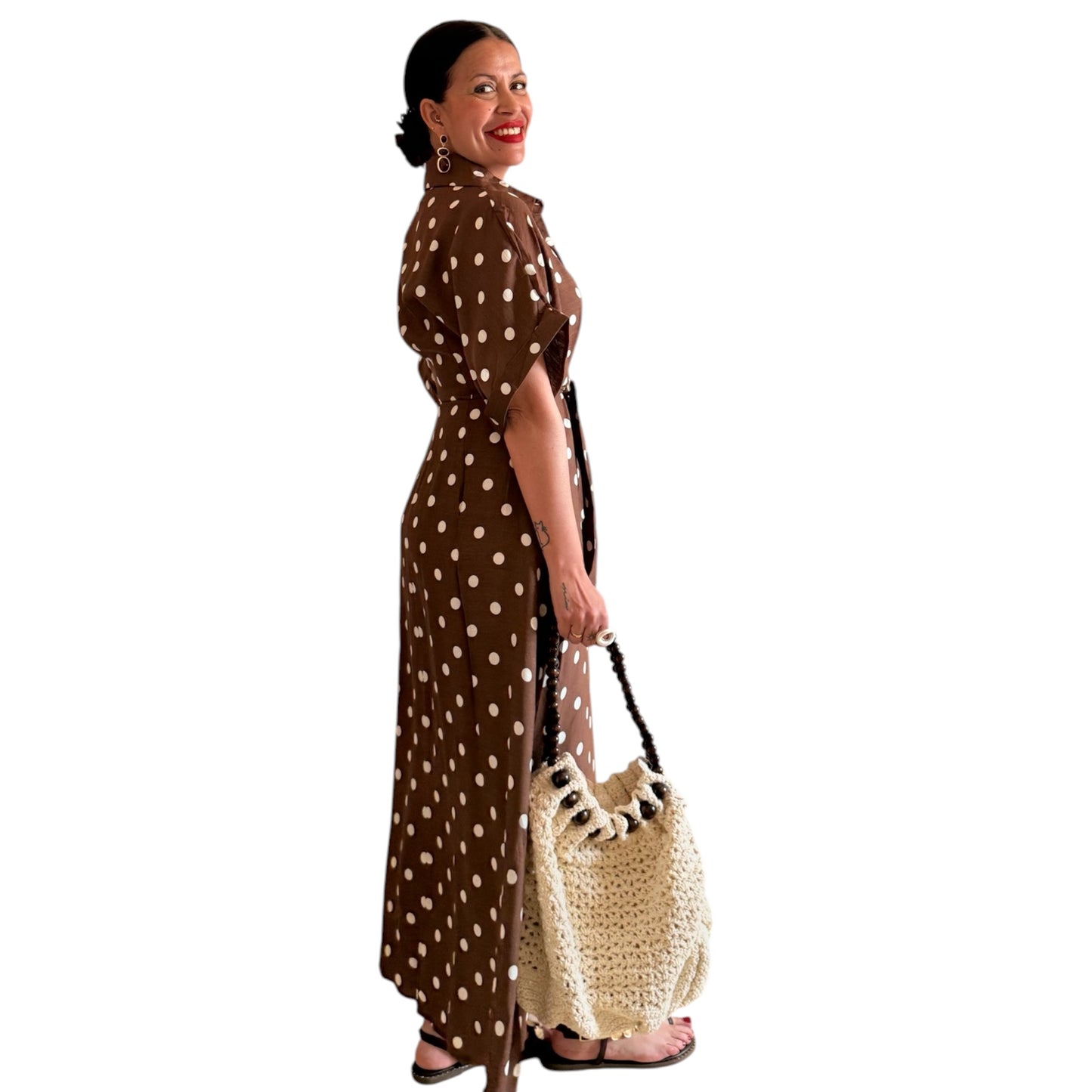 Vestido Lunares choco-beige - AC