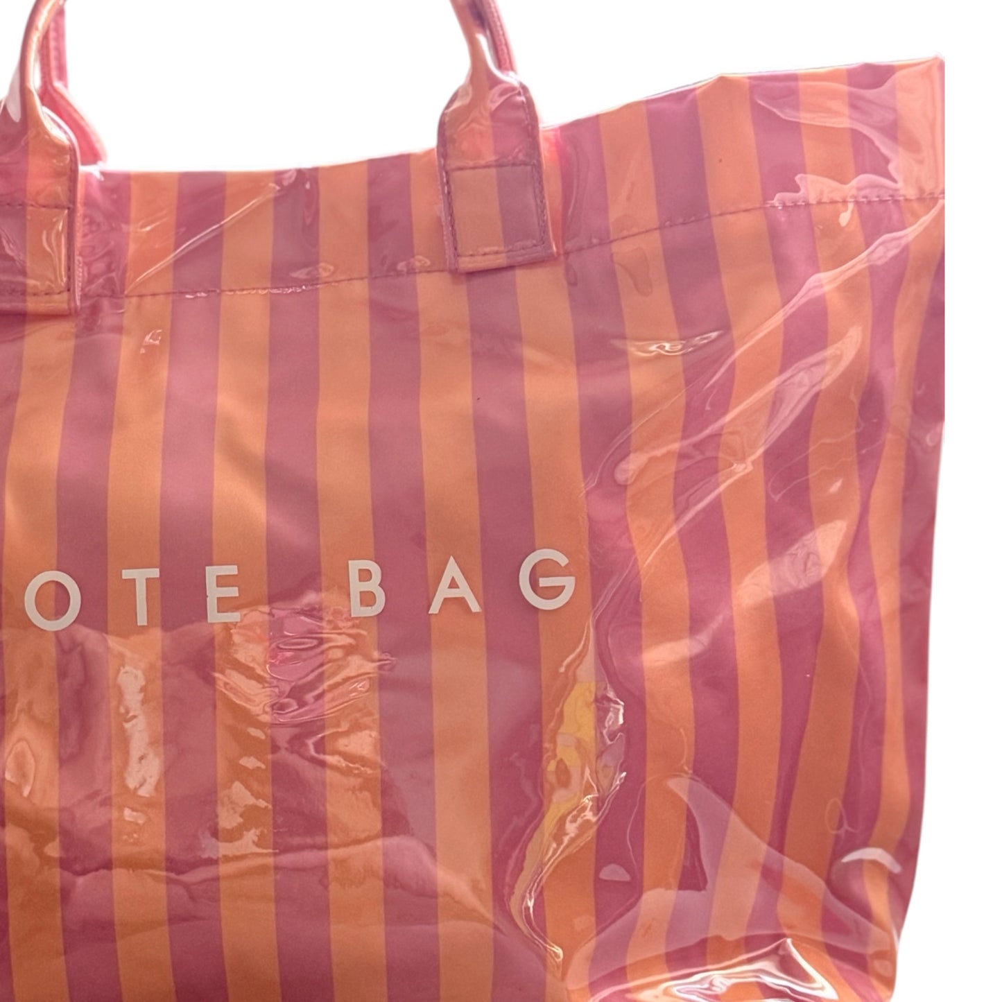 Bolso rayas the tote bag naranja - rosa