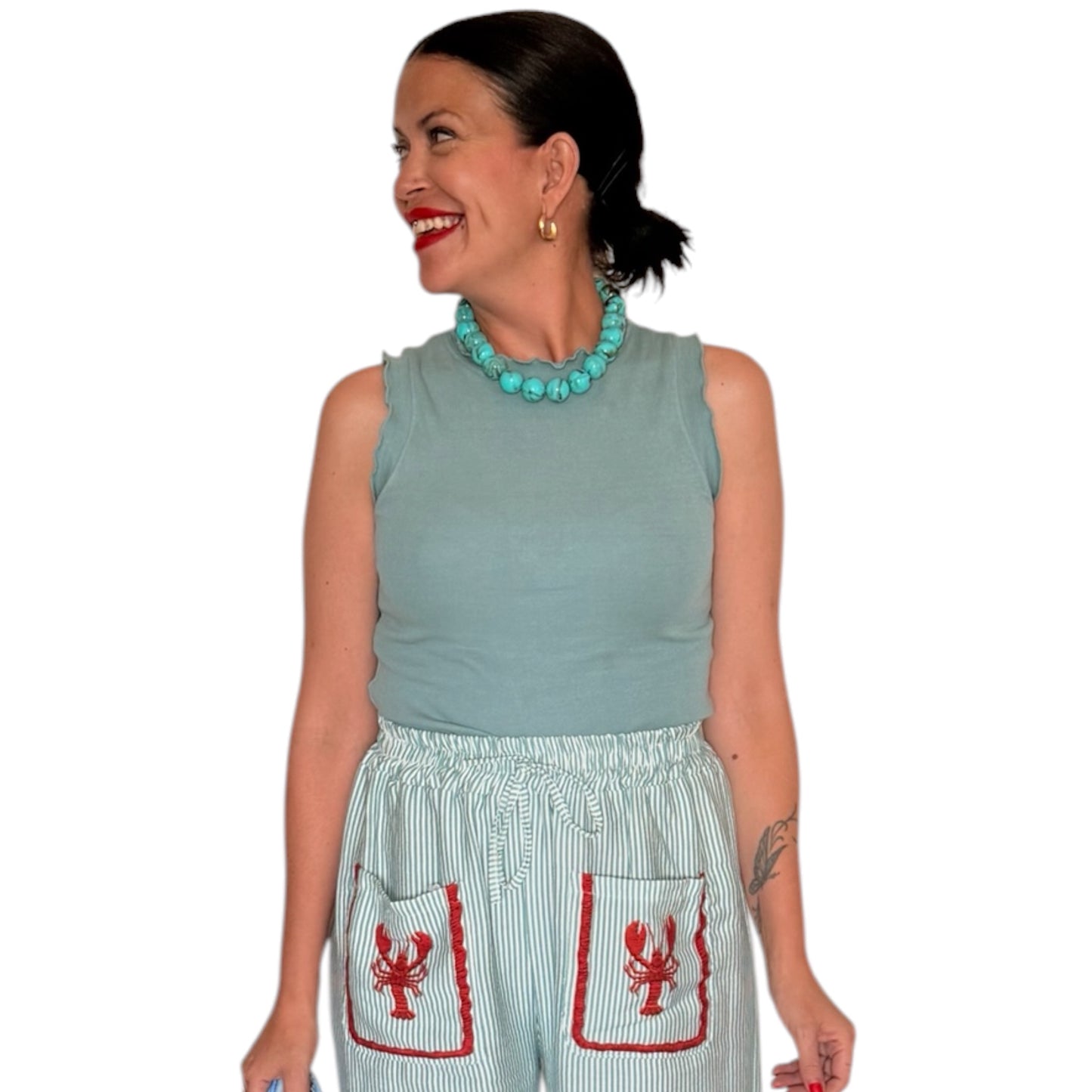 Pantalón rayas langosta