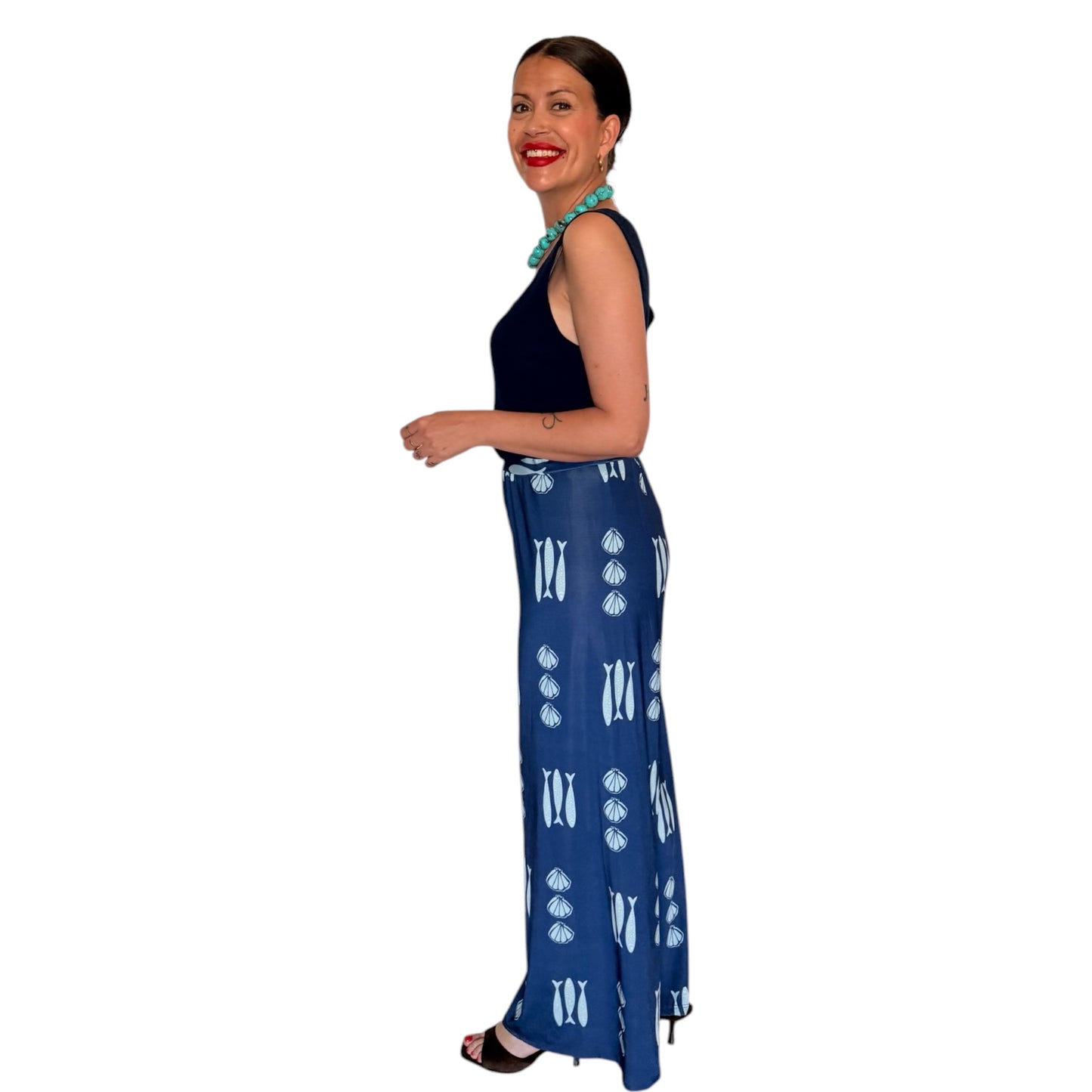 Top azul marino