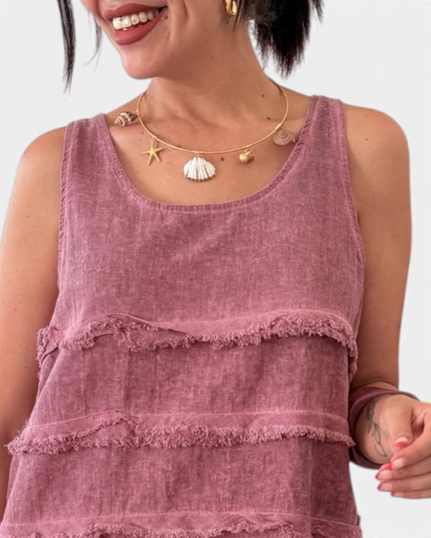 Blusa lila jaspeada