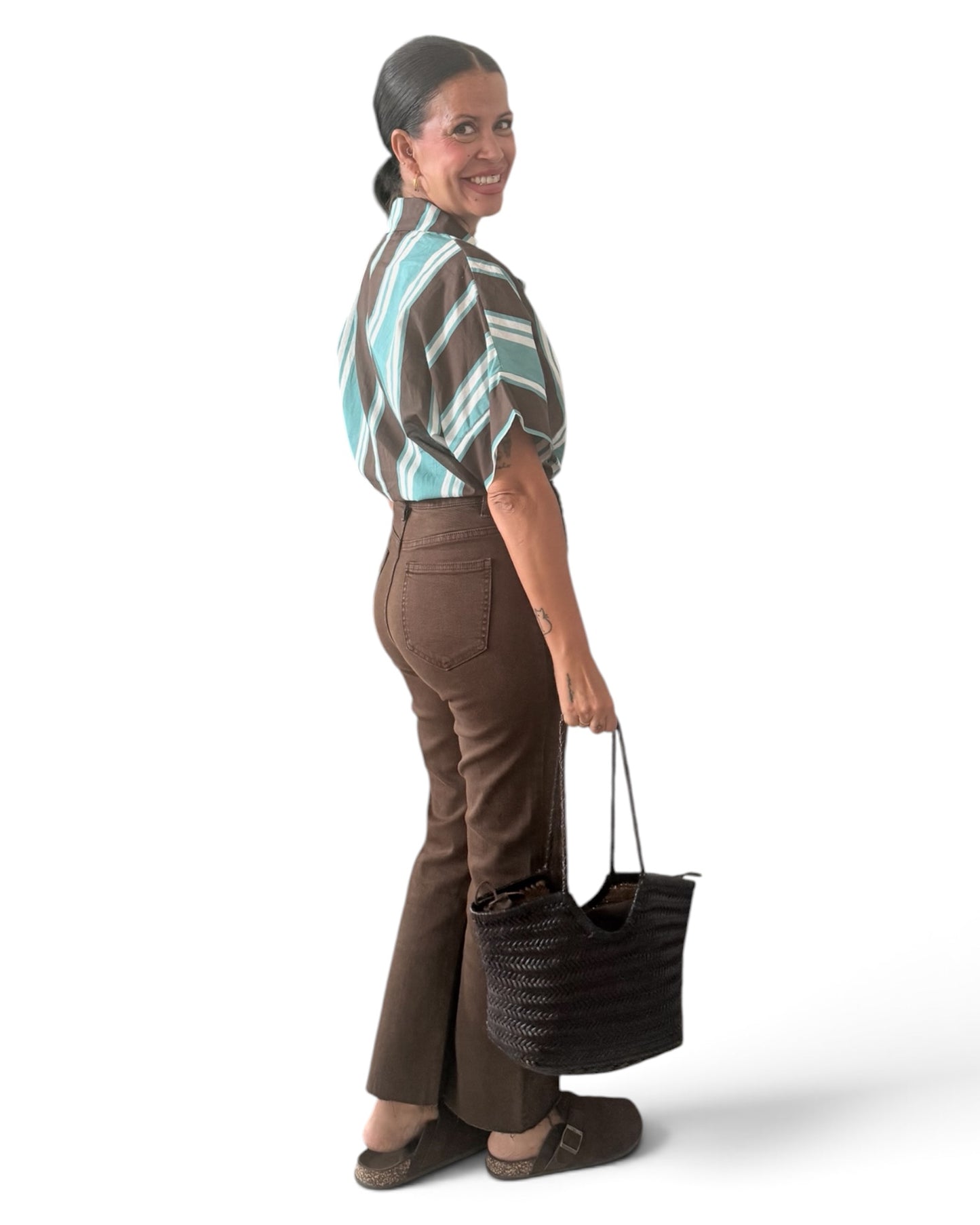 Pantalón trenzado chocolate