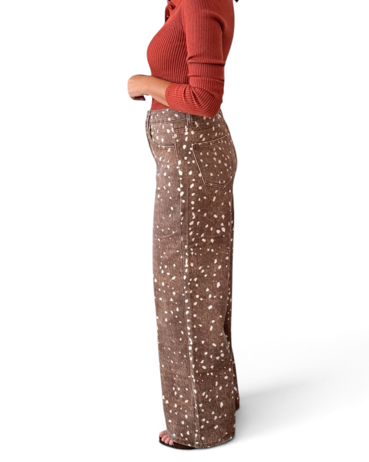 Jeans wide led bambi oscuro