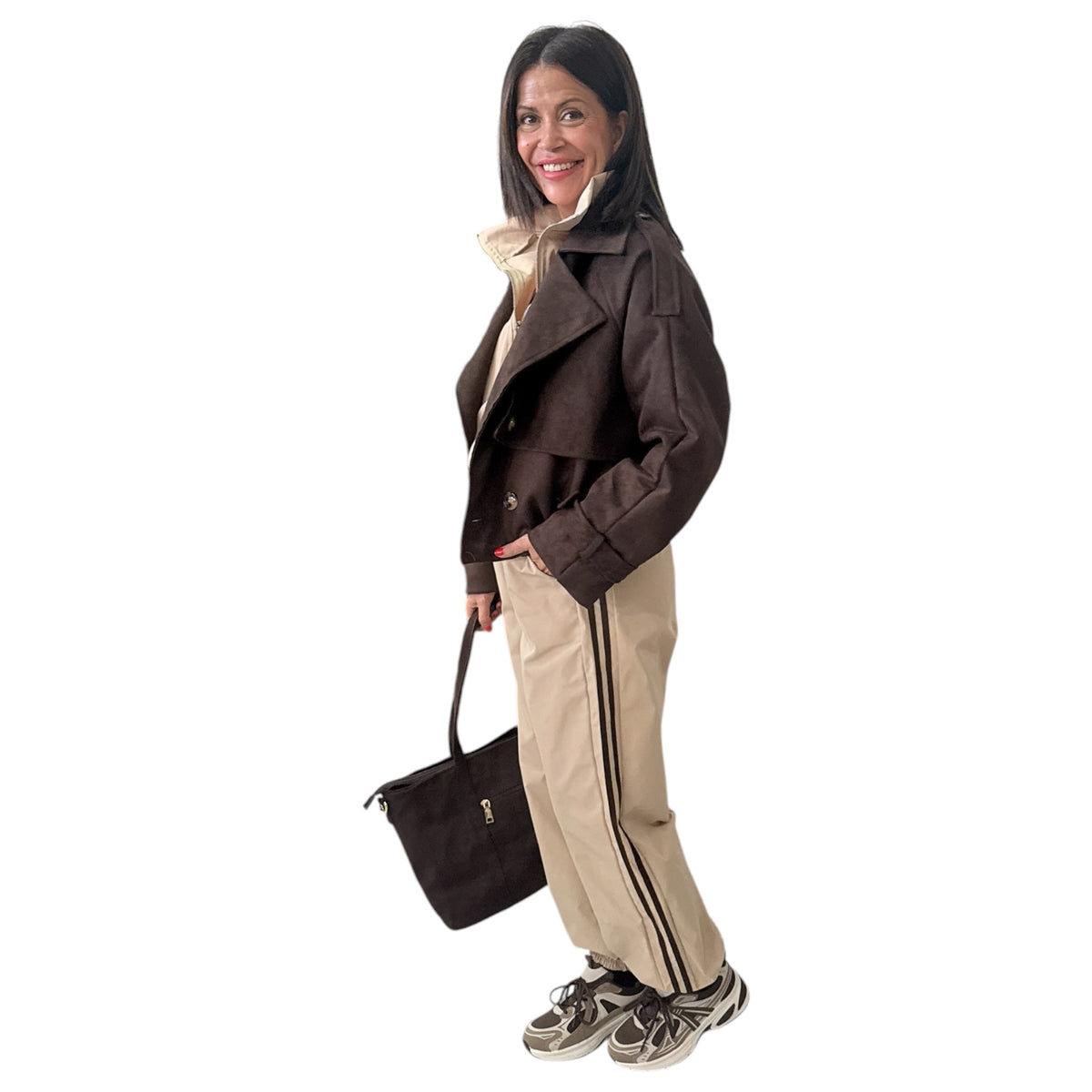 Chaqueta camel chocolate