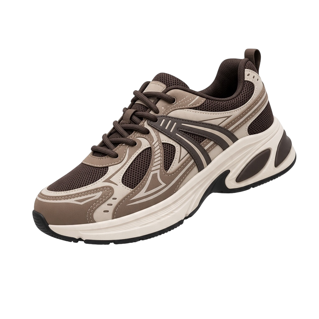 Deportivas ASIC choco y beige