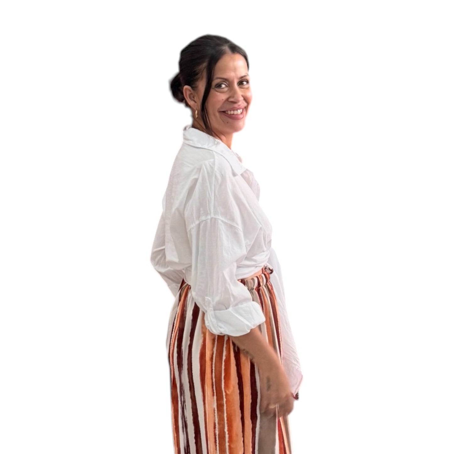 Camisa lisa nudo blanca