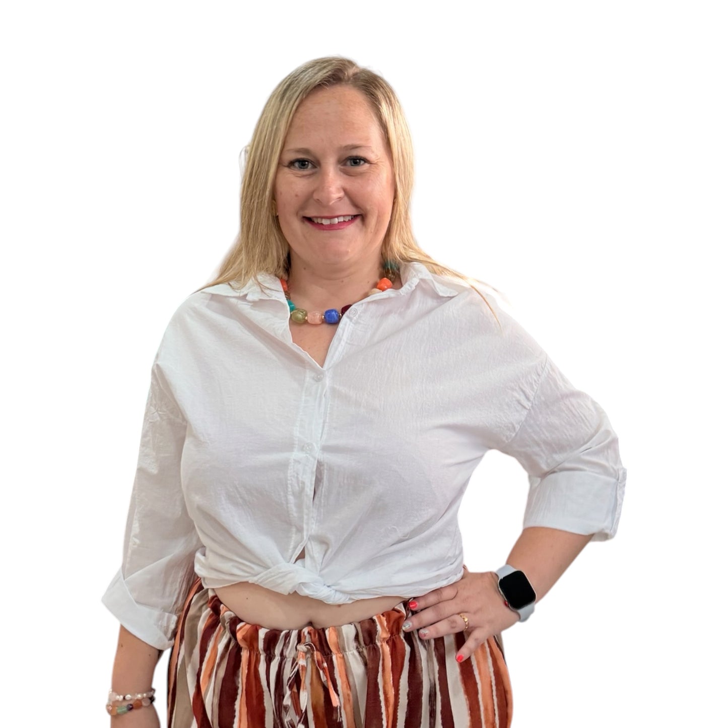 Camisa lisa nudo blanca
