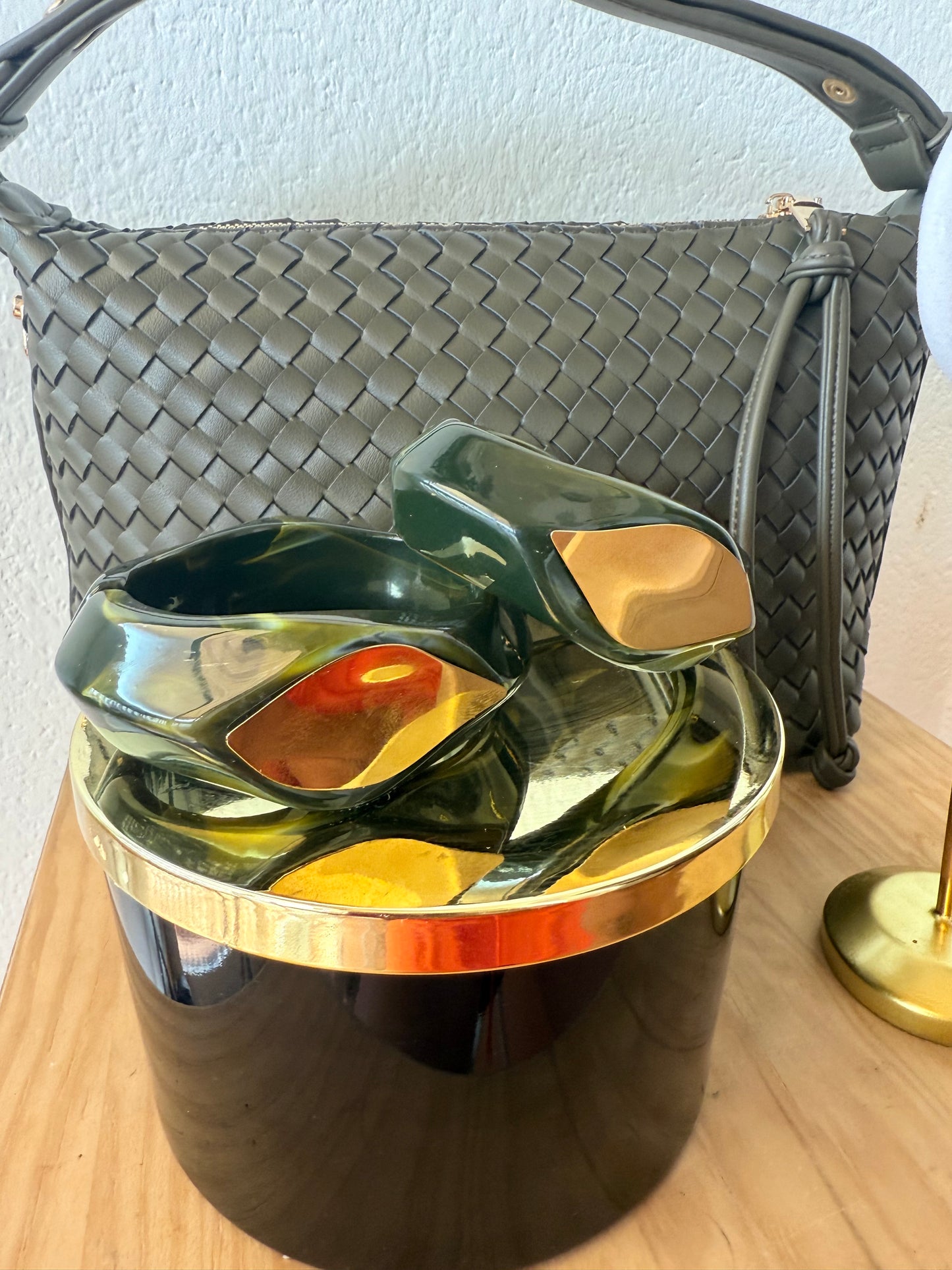 Pulsera Rígida verde oliva