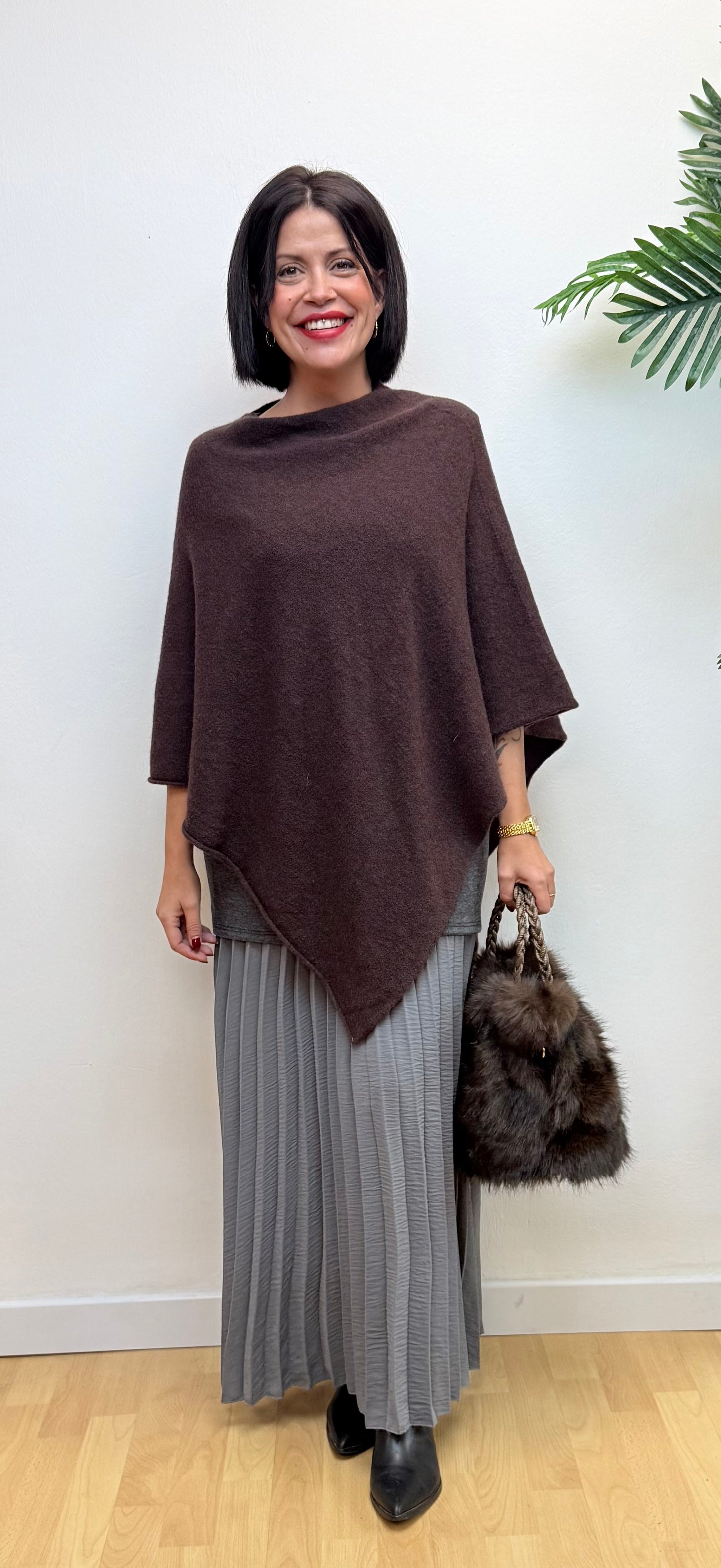 Capa de punto chocolate