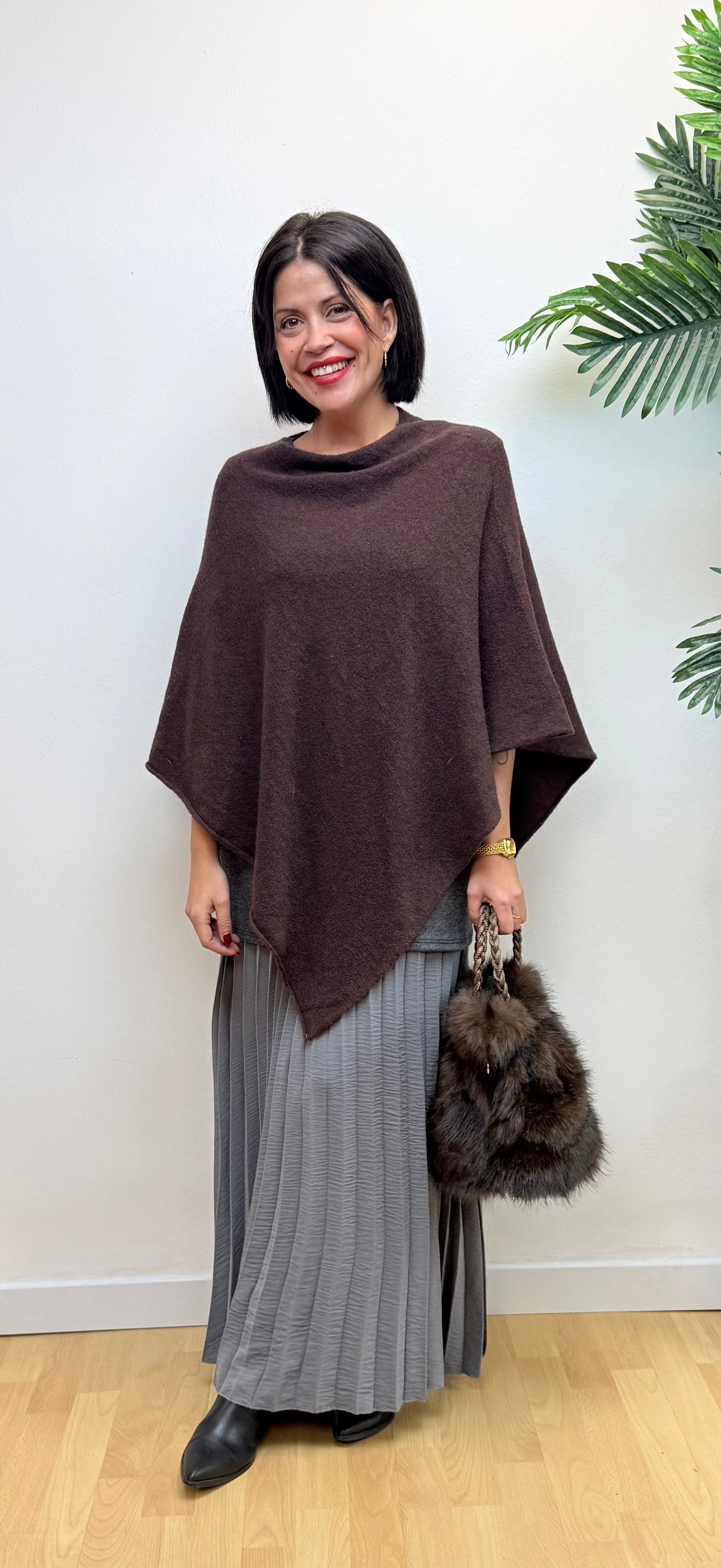 Capa de punto chocolate