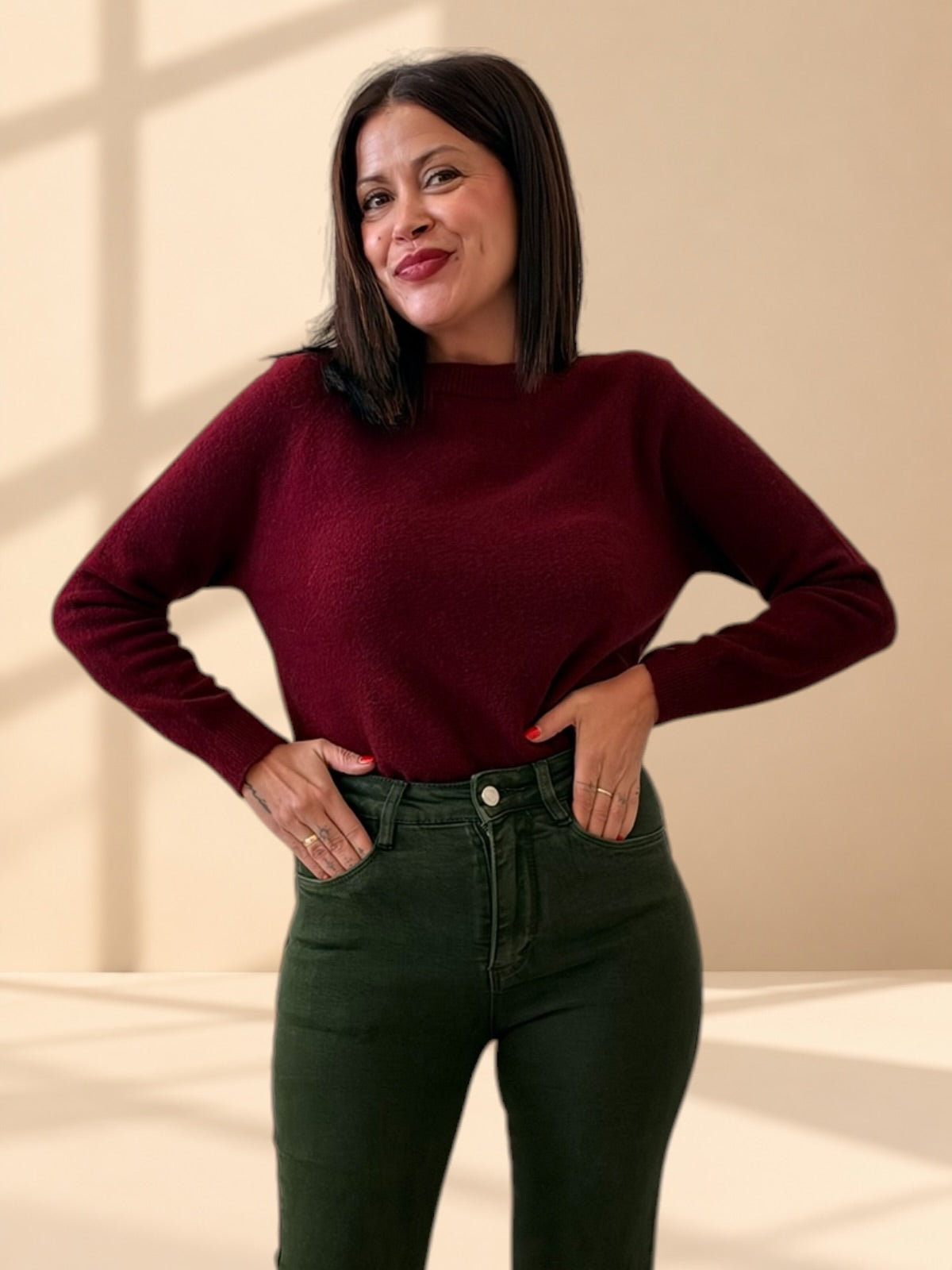 JERSEY BURDEOS · SOFT CHIC