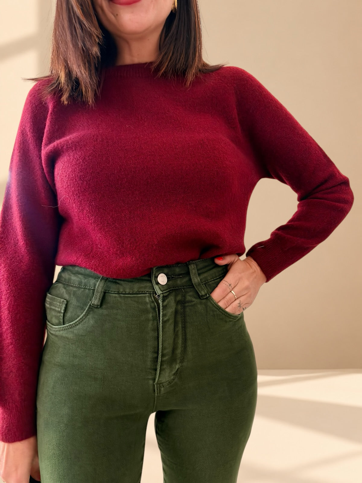 JERSEY BURDEOS · SOFT CHIC