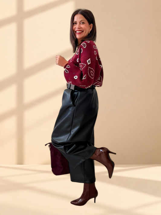Pantalón ballon polipiel negros