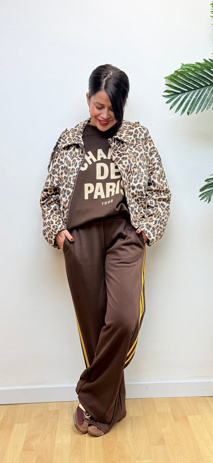 Chaqueta Antelina bomber print detalles