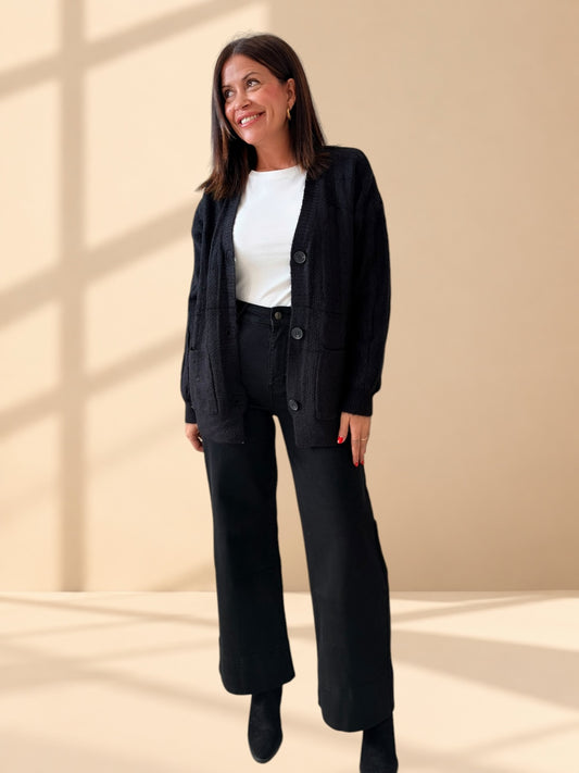 Jeans wide leg negros
