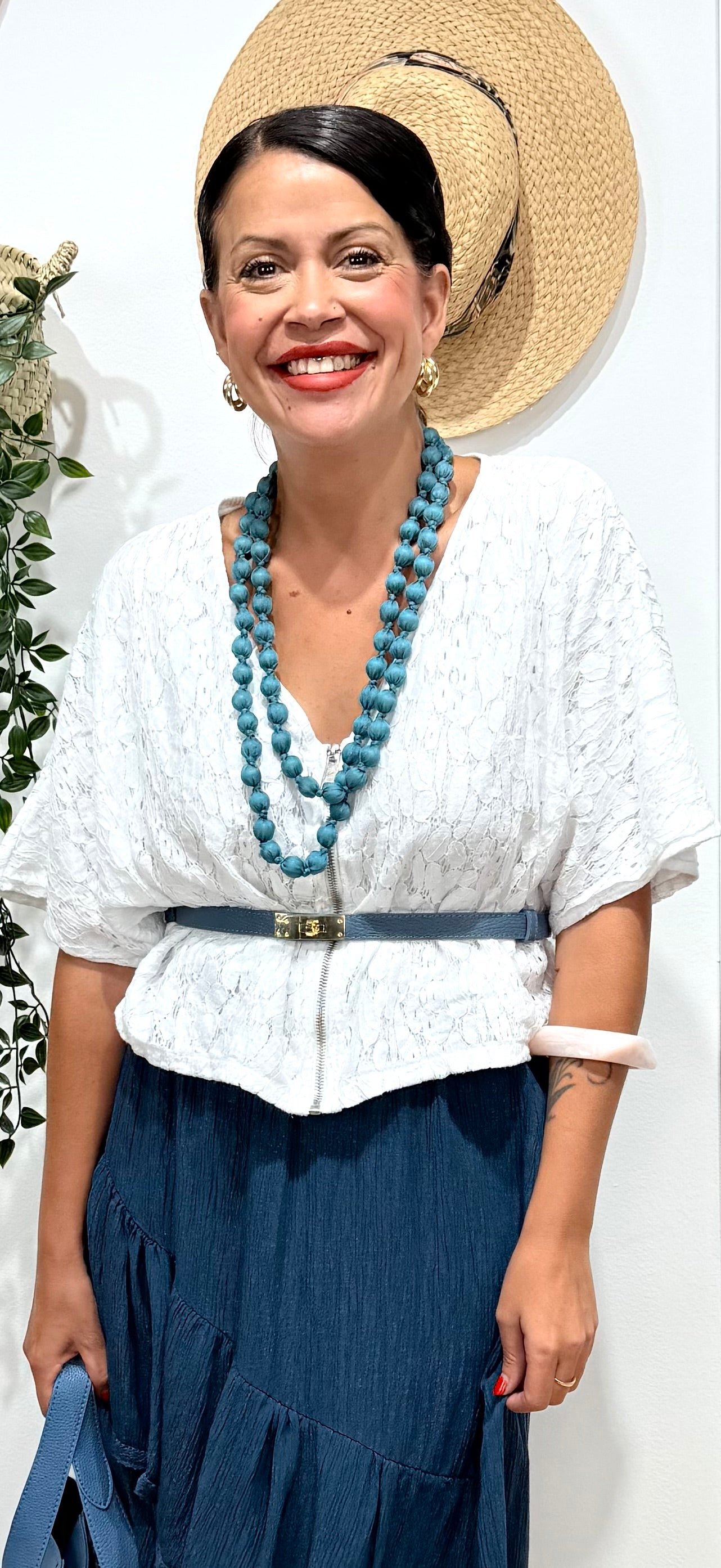 Bomber lentejuelas blanca