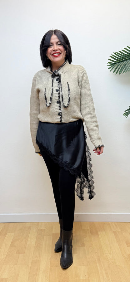 Jersey-rebeca combi lazo