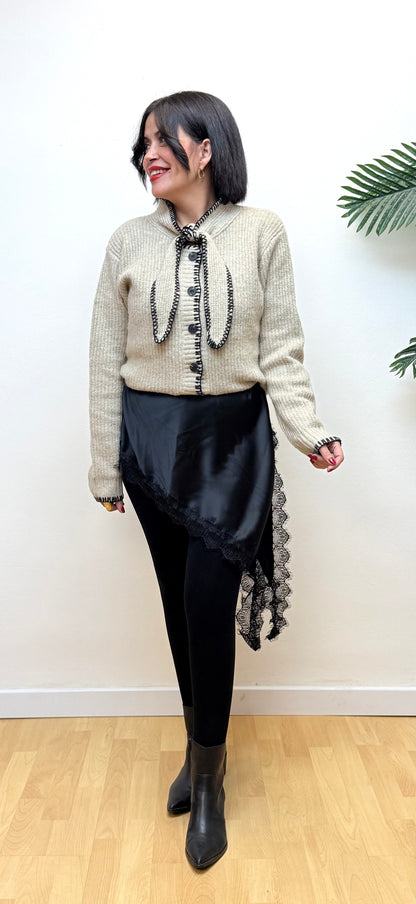 Jersey-rebeca combi lazo