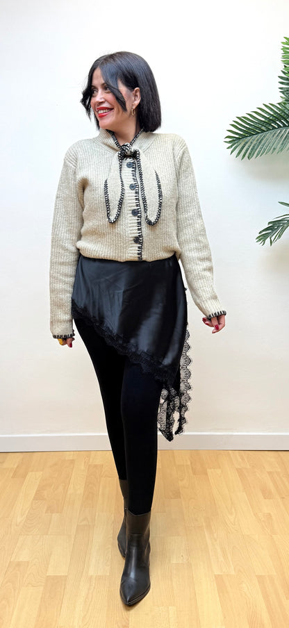 Vestido/ top lencero negro