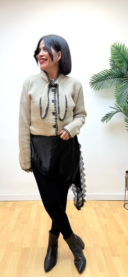 Jersey-rebeca combi lazo