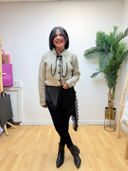 Vestido/ top lencero negro