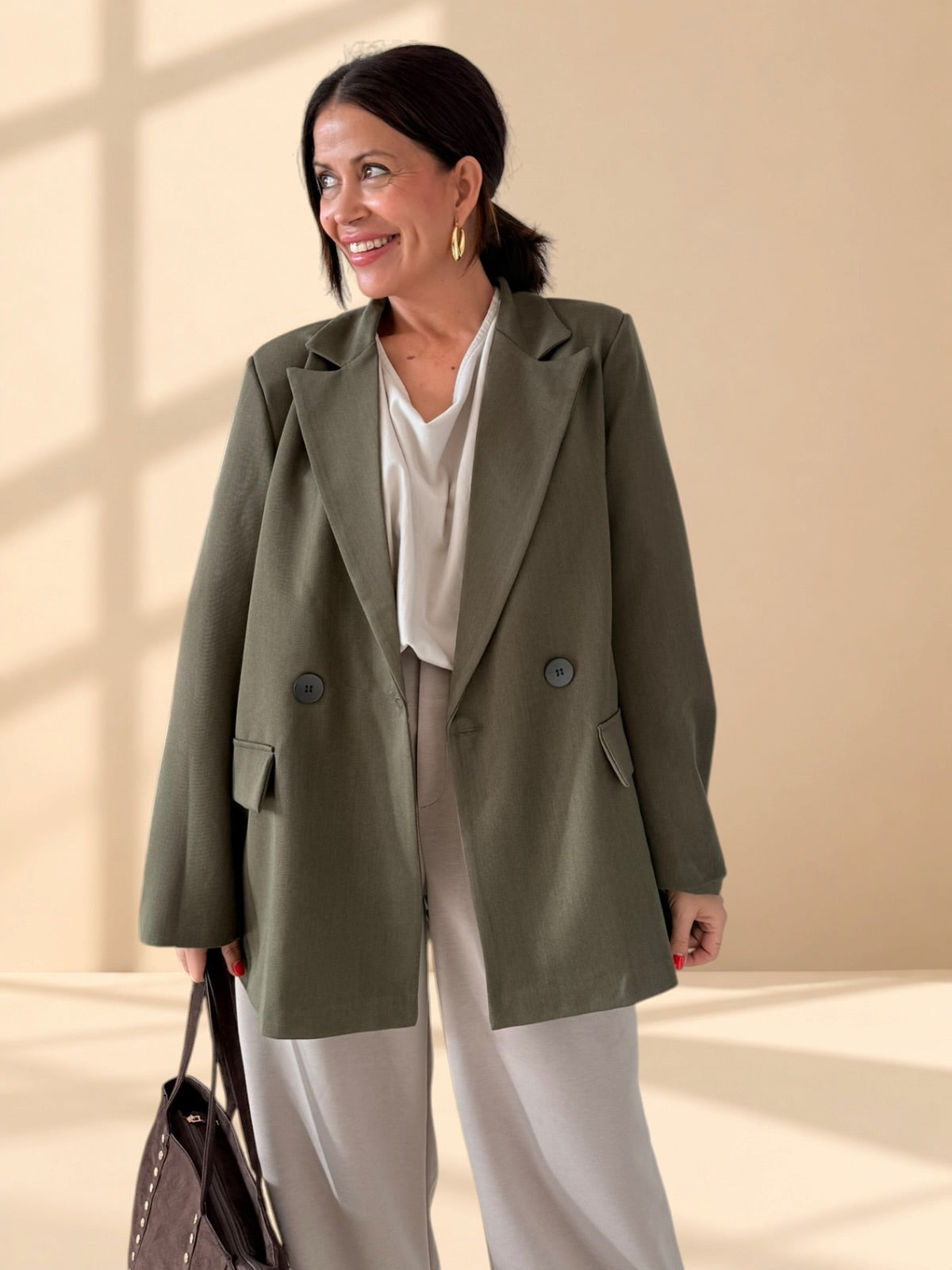 BLAZER OVERSIZE VERDE OLIVA