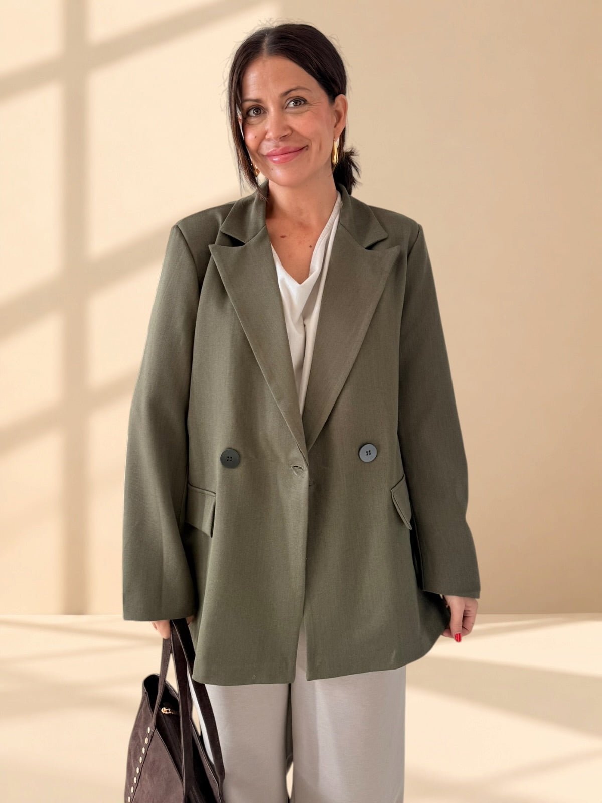 BLAZER OVERSIZE VERDE OLIVA