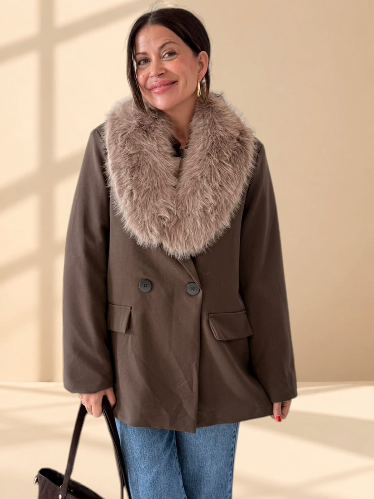 BLAZER OVERSIZE CHOCOLATE