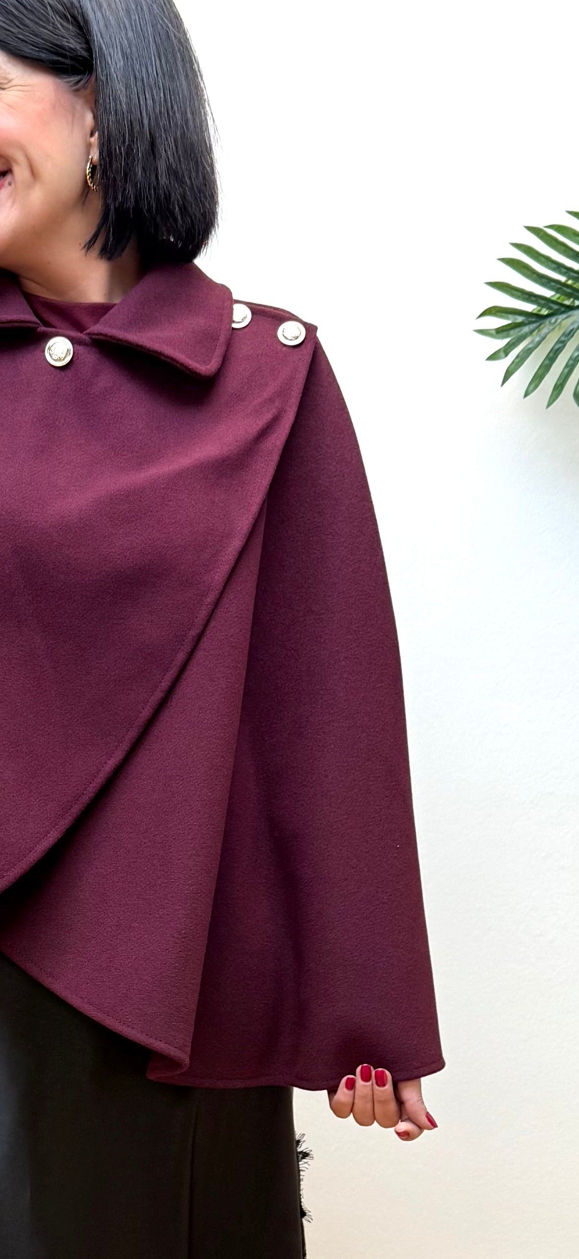 Capa Sabrina burdeos