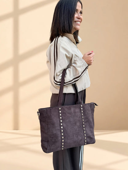 Pantalón Wide Leg Chocolate  con Rayas