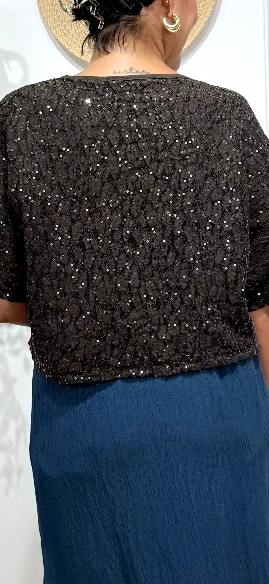 Bomber lentejuelas chocolate