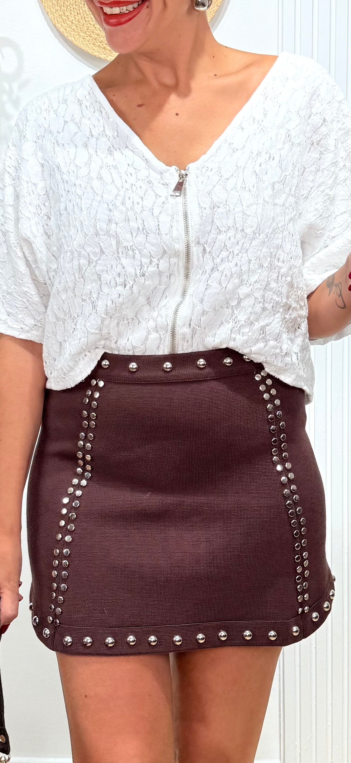 Bomber lentejuelas blanca